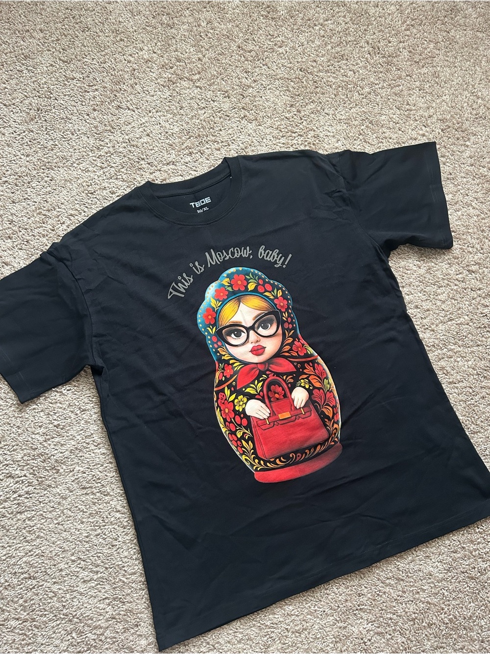 2/25$ Unisex Adult T-Shirts with Matryoshka Doll and Moscow graphics
